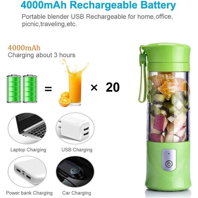 خلاط فواكه محمول مع بطارية قابلة للشحن 4000 ملي أمبير