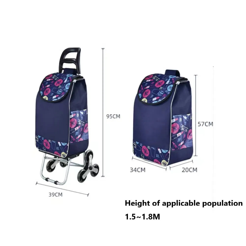 LIGHTEN UP Light Grocery Shopping Trolley Household Climbing Stairs Folding Trailer Outdoor Travel Hand Pull Shopping Cart Outdo